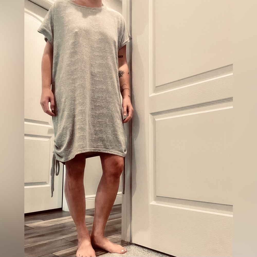 World Market Heathered Gray Knit Lounge Dress Brand New One/Size